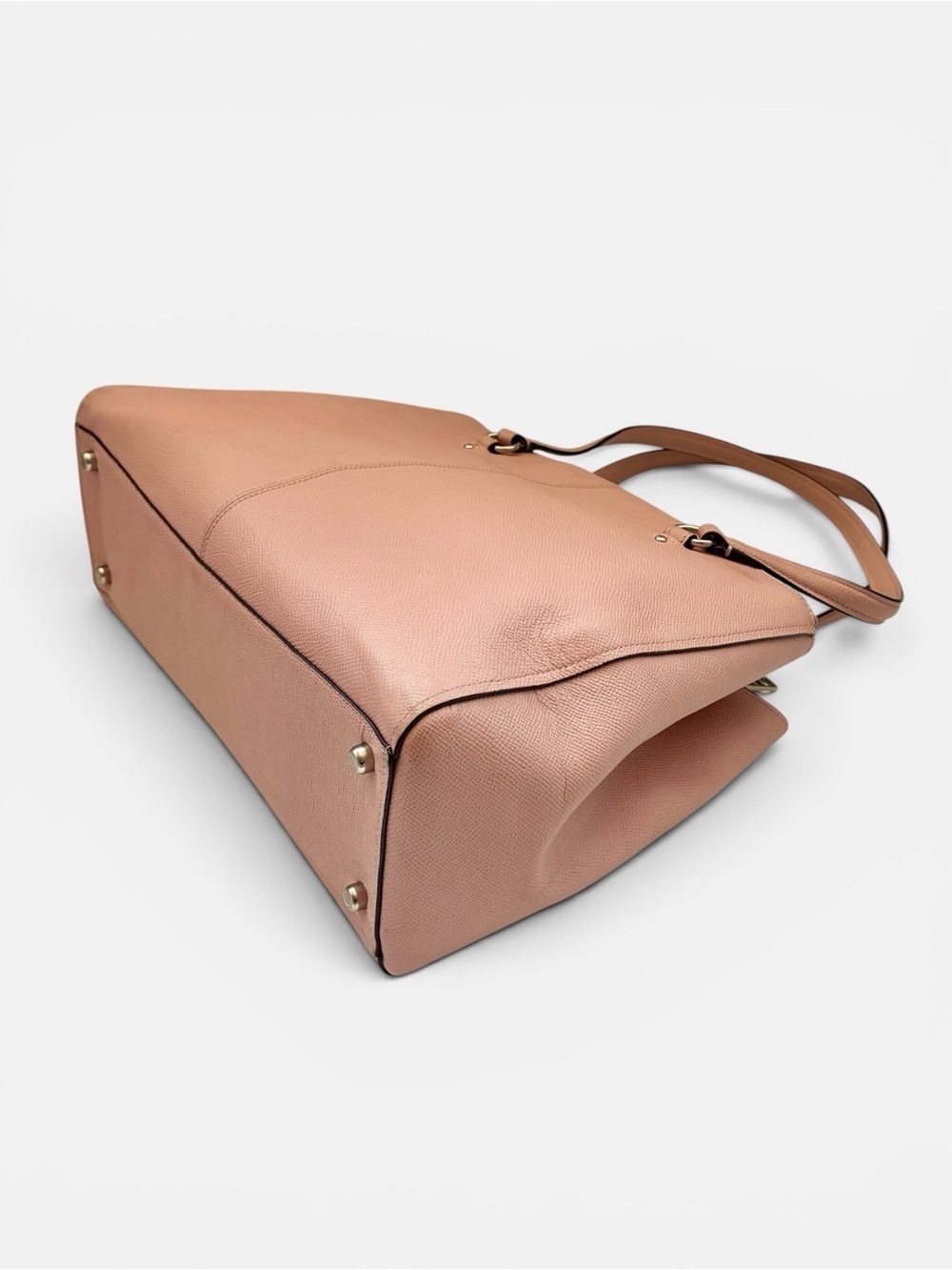 Coach Pink Leather Shoulder Tote with Gold Hardware - Picture 5 of 8